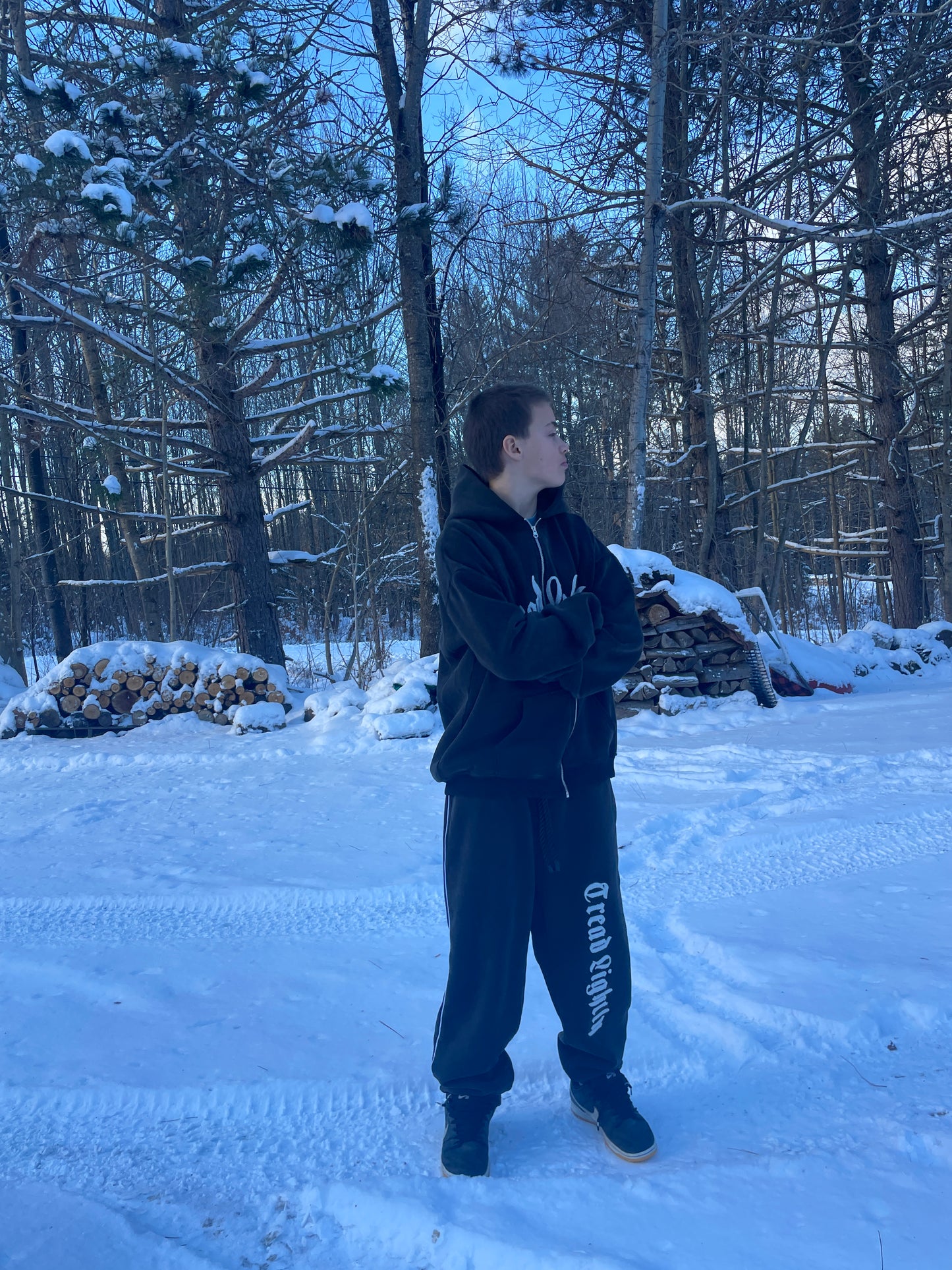 Tread Lightly Black Sweatpants
